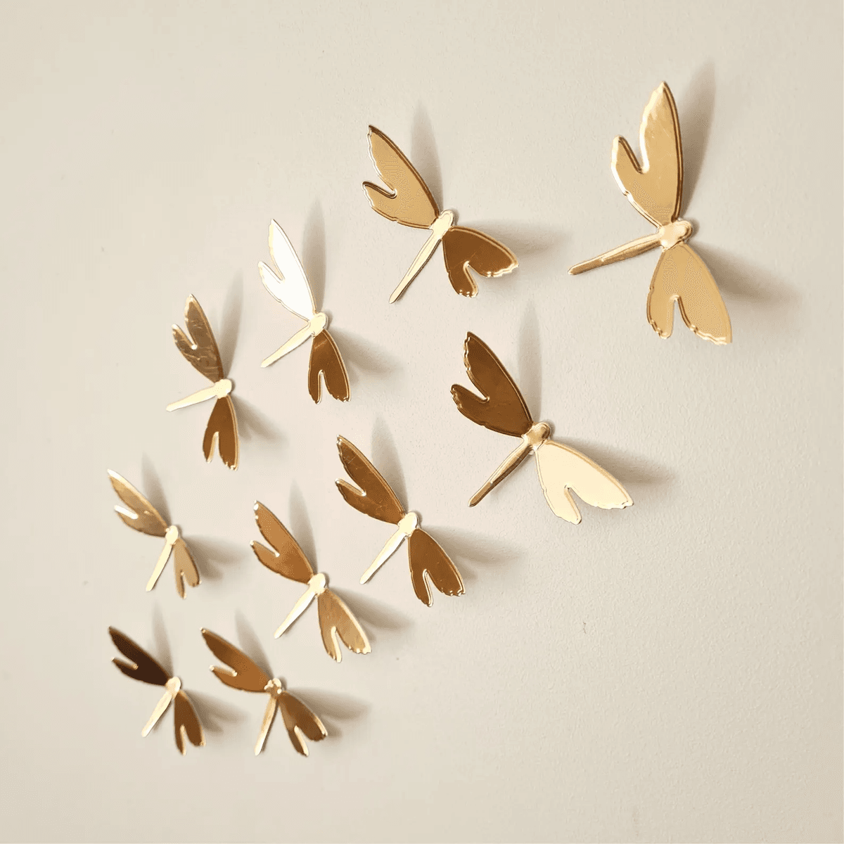 Paper Cutout Dragonfly Wall Art Set
