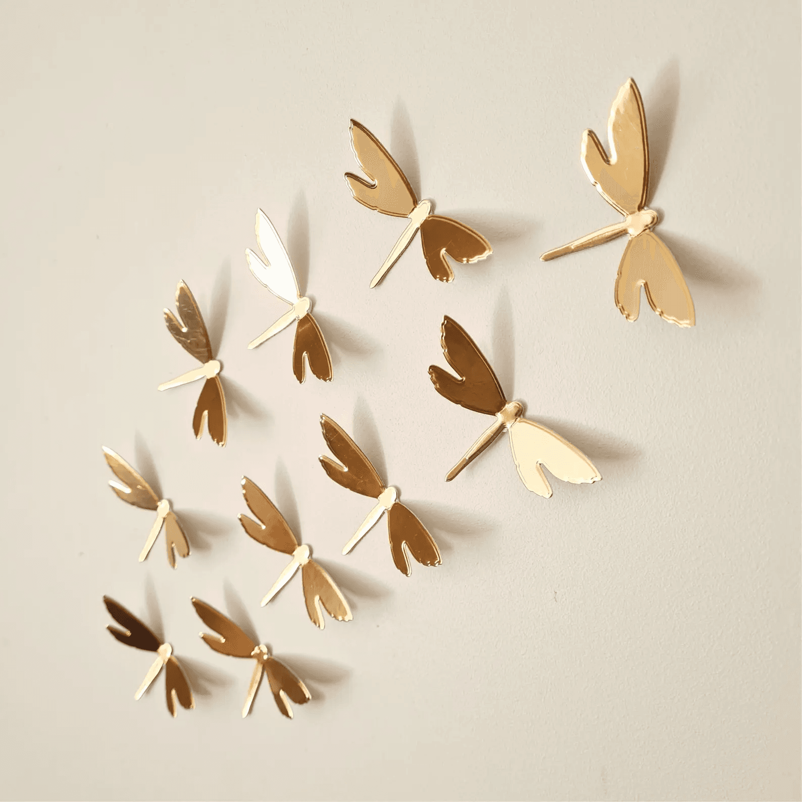Paper Cutout Dragonfly Wall Art Set